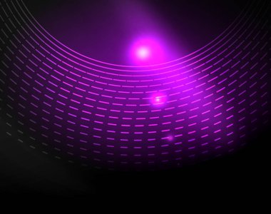 Neon renk parlayan ışıkları ile karanlık alan soyut arka plan