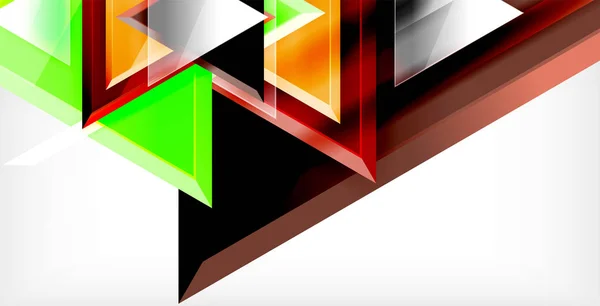 3d 삼각 벡터 최소한의 추상 배경 디자인, 추상적인 포스터 기하학적 디자인 — 스톡 벡터