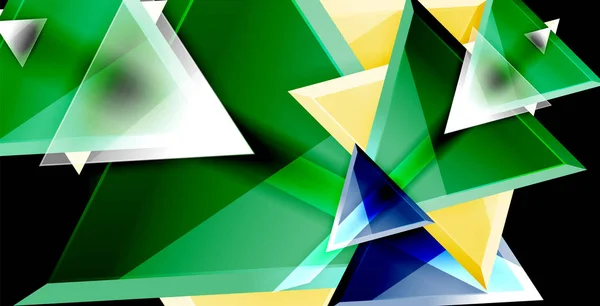 3d triangular vector minimalista diseño de fondo abstracto, diseño geométrico cartel abstracto — Vector de stock