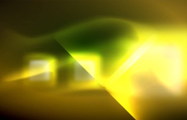 Siyah Neon parlak ışık hatları, techno modern şablon