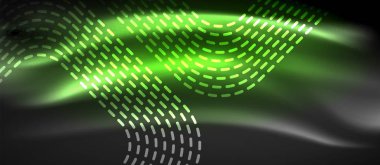 Parlayan parlak neon kareler soyut arka plan, techno modern şablon