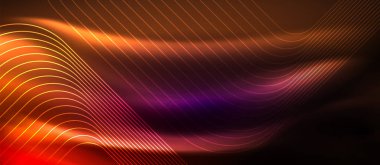 Parlayan parlak neon kareler soyut arka plan, techno modern şablon