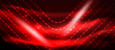 Neon parlayan techno hatları, yüksek teknoloji fütüristik arka plan şablonu kare şekilleri ile