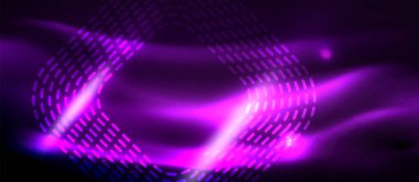 Parlayan parlak neon kareler soyut arka plan, techno modern şablon