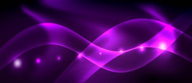 Parlak parlayan Neon ışık dalgası arka plan