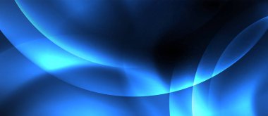 Parlak neon çevrelerde soyut arka plan