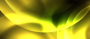 Neon parlayan çevrelerde vektör soyut arka plan