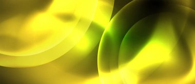 Neon parlayan çevrelerde vektör soyut arka plan