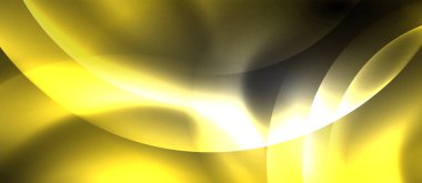 Çevrelerle parlak neon renk ışığı soyut arka plan