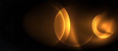 Parlak neon çevrelerde soyut arka plan