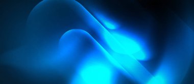 Mavi Neon yuvarlak şekiller techno arka plan