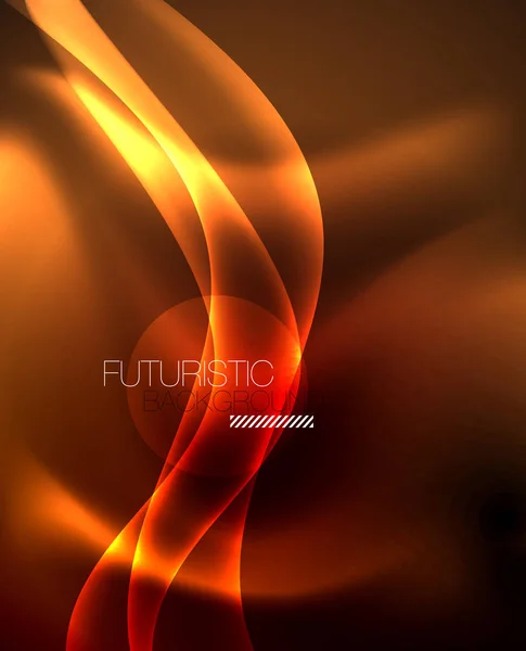 Neon Color Wave lijnen abstracte achtergrond, Magic techno futuristische licht — Stockvector