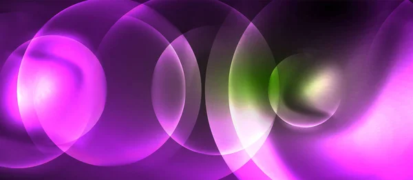 Neon glühende Kreise Vektor abstrakten Hintergrund — Stockvektor