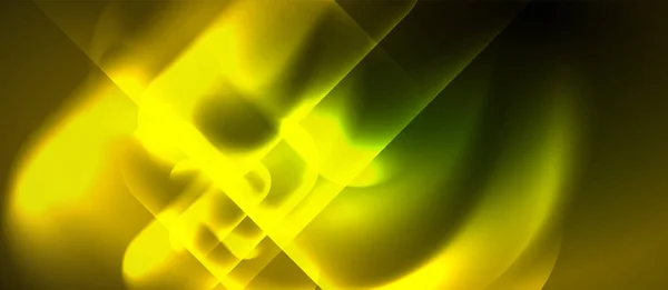 Neon gloeiende techno lijnen, Blue Hi-Tech futuristische abstracte achtergrond sjabloon — Stockvector