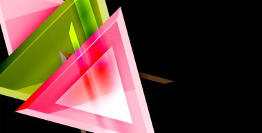 3D üçgen vektör en az arka plan tasarımı, geometrik soyut poster tasarımı