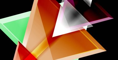 Parlak parlak üçgenler arka plan