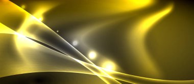 Parlak parlayan Neon ışık dalgası arka plan