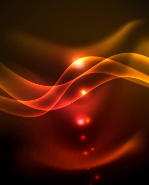 Neon renk dalgası hatları soyut arka plan, sihirli techno futuristik ışık