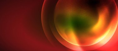 Neon parlayan çevrelerde vektör soyut arka plan