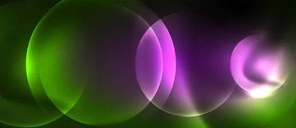 Neon cercuri stralucitoare vector fundal abstract — Vector de stoc