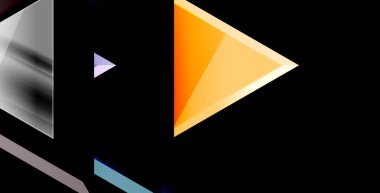 3D üçgen vektör en az arka plan tasarımı, geometrik soyut poster tasarımı