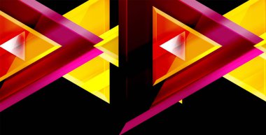 Dinamik üçgen kompozisyon soyut arka plan