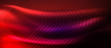 Parlayan parlak neon kareler soyut arka plan, techno modern şablon