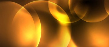 Parlak neon çevrelerde soyut arka plan