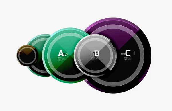 Pozadí barevných lesklých kruhů — Stockový vektor