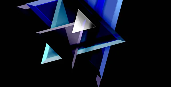 Lucido triangoli lucido sfondo — Vettoriale Stock