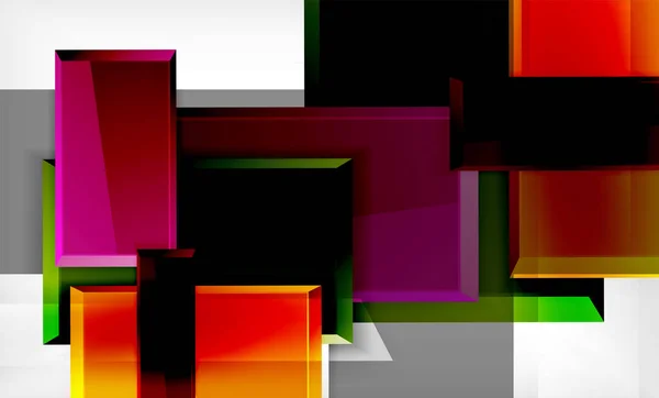 Quadrado colorido e retângulo blocos de fundo —  Vetores de Stock