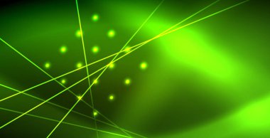 Neon parlayan dalga, sihirli enerji ve ışık arka plan