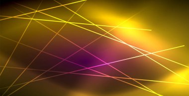 Neon parlayan çizgiler, sihirli enerji uzay ışığı konsepti, soyut arka plan duvar kağıdı tasarımı