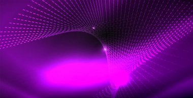 Parlak parlak parlayan Neon dalgalar