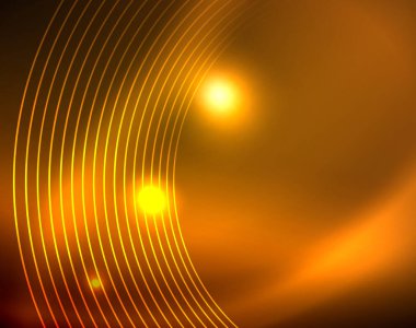 Parlak çevrelerin parlayan soyut arka plan