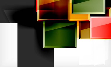 Parlak renkli kare şekil blokları geometrik arka plan