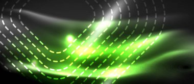 Parlayan parlak neon kareler soyut arka plan, techno modern şablon