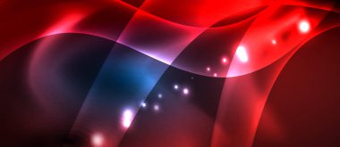 Neon parlayan çizgiler, sihirli enerji uzay ışığı konsepti, soyut arka plan duvar kağıdı tasarımı