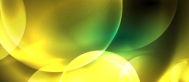 Neon parlayan çevrelerde vektör soyut arka plan