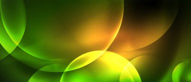 Neon parlayan çevrelerde vektör soyut arka plan