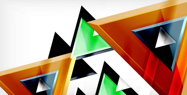 3d 삼각 벡터 최소한의 추상 배경 디자인, 추상적인 포스터 기하학적 디자인 — 스톡 벡터