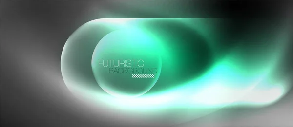 Neon gloeiende techno lijnen, hi-tech futuristische abstracte achtergrond template — Stockvector