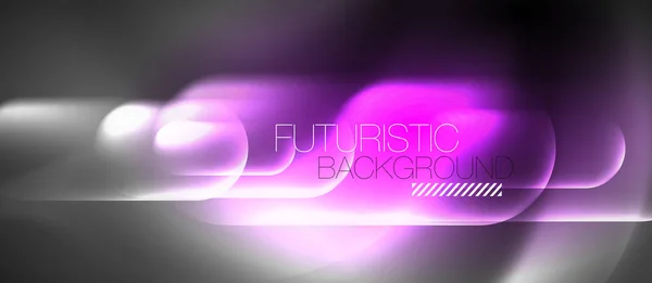 Neon izzó techno vonalak, hi-tech futurisztikus absztrakt háttér sablon — Stock Vector