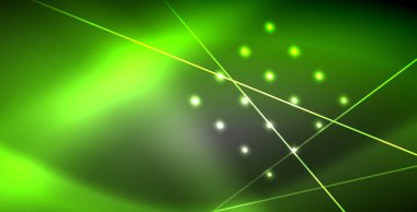Neon parlayan çizgiler, sihirli enerji uzay ışığı konsepti, soyut arka plan duvar kağıdı tasarımı