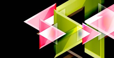 3D üçgen vektör en az arka plan tasarımı, geometrik soyut poster tasarımı