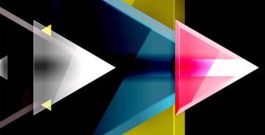 Parlak parlak üçgenler arka plan