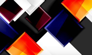 Parlak renkli kare şekil blokları geometrik arka plan