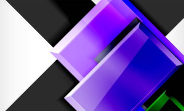 Parlak renkli kare şekil blokları geometrik arka plan