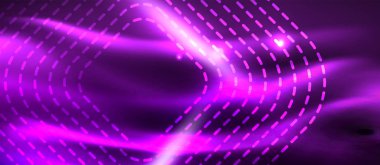 Parlayan parlak neon kareler soyut arka plan, techno modern şablon