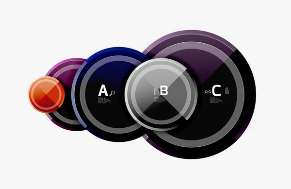 Patrón circular, composición de círculos abstractos — Archivo Imágenes Vectoriales